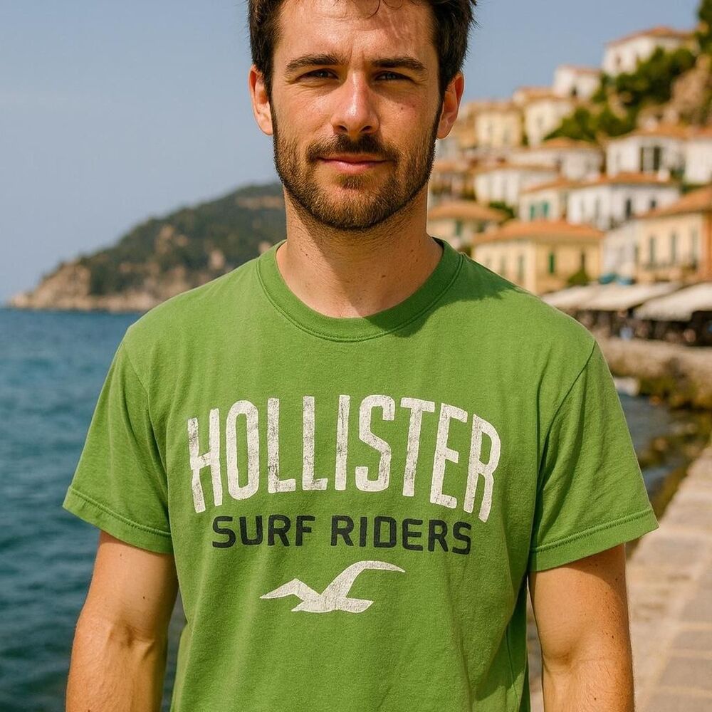 Hollister T Shirt Tee L Y2K Coastal Surf Vtg Skater Beach Preppy Streetwear